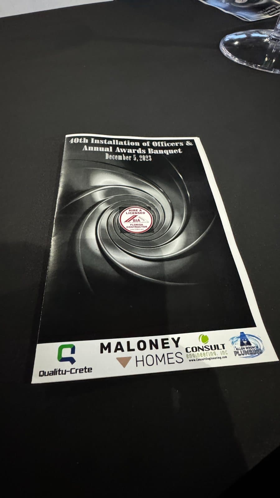Event program sponsored by Quality-Crete