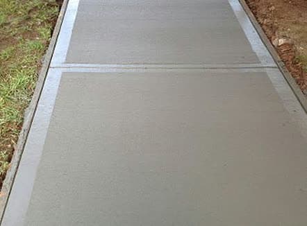 Finished concrete driveway flatwork
