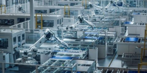 Automated industrial production floor